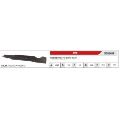 MTD Rasentraktor Mähmesser 28" Flachmäher R302495 | Newgardenstore.eu