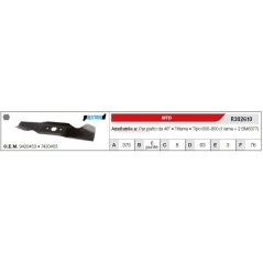 MTD lawn tractor lawnmower blade 46" flat mower R302610 | Newgardenstore.eu