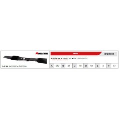 MTD Rasentraktor Rasenmähermesser 080 Serie 20" flach R302613 | Newgardenstore.eu