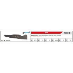 MTD Rasentraktor Rasenmähermesser weiß 46" Flachmesser R301017 | Newgardenstore.eu