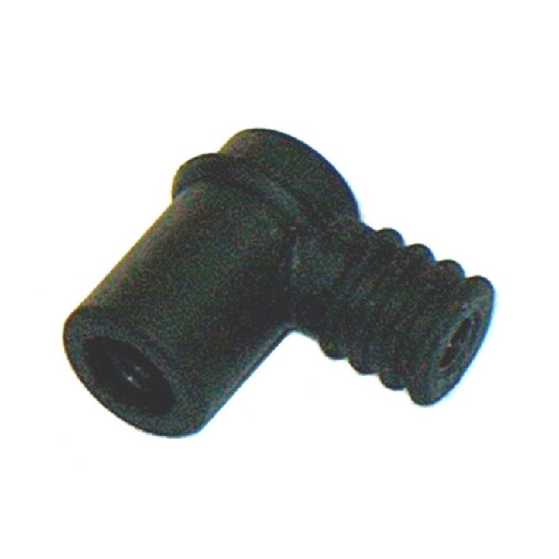 Spark plug connector pipette cap with screw connection for removable terminal
