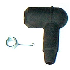 Spark plug connector with spring compatible STIHL spring-loaded cap