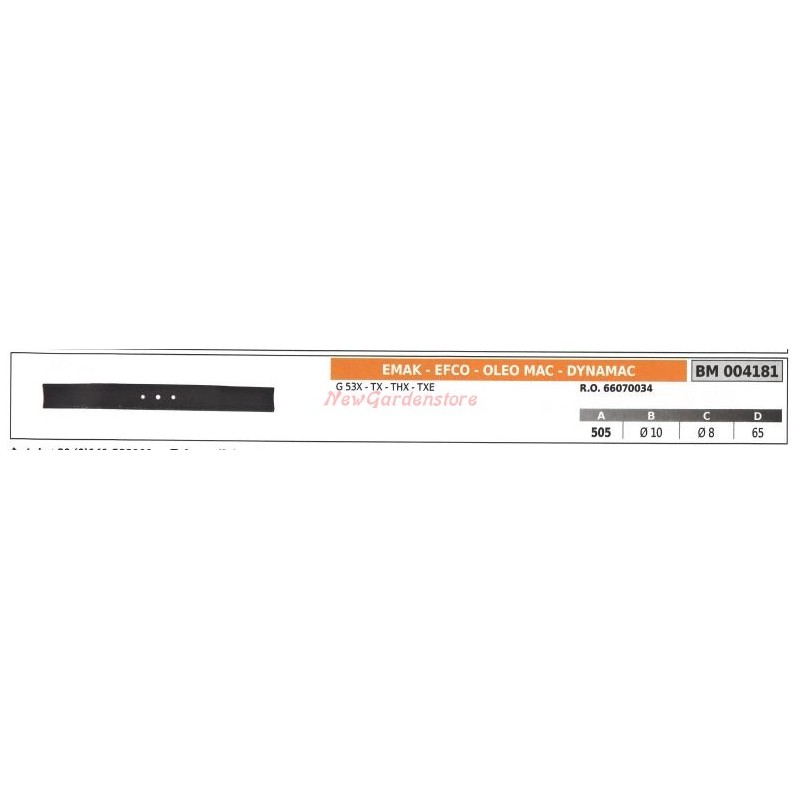 Klinge für Rasenmäher G53X TX THX TXE EMAK 004181