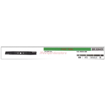 KAAZ LM 5361 SXA lawn mower blade 026425 | Newgardenstore.eu