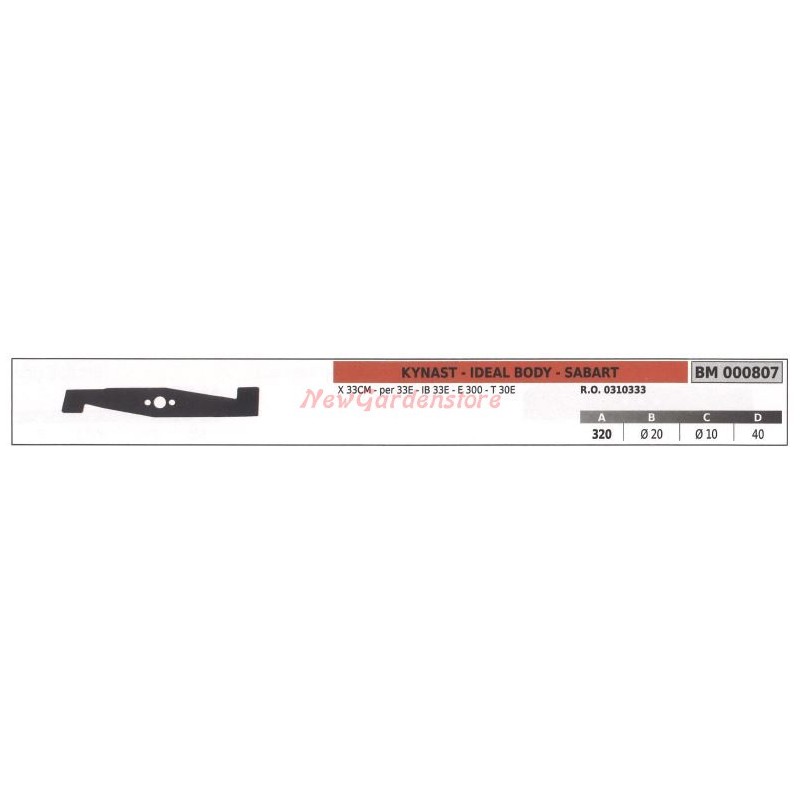 KYNAST X33CM lawn mower blade for 33E 000807