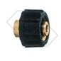 Fixed quick coupling for pressure washer M22x1,5 - F two pieces short