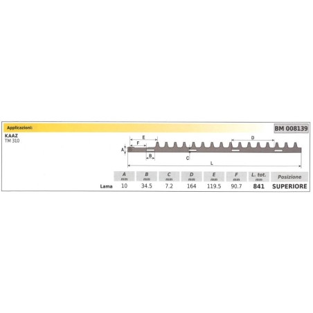 Obermesser KAAZ Heckenschere TM 310 008139 | Newgardenstore.eu