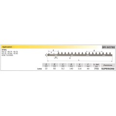 Lama superiore STIHL tagliasiepe HS 72 74 75 76 80 85 045780