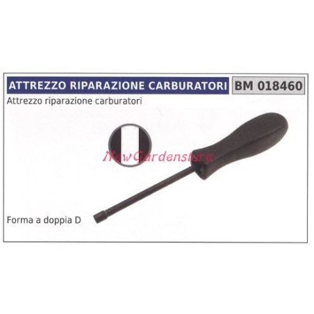 NEW GARDEN STORE carburettor repair tool double-D shape 018460 | Newgardenstore.eu