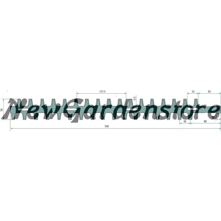 Beidseitiges Heckenscherenblatt, innen und außen kompatibel SHINDAIWA 13287018 | Newgardenstore.eu