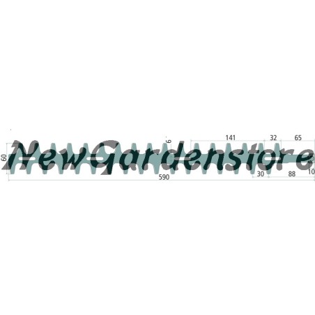 Beidseitiges Heckenscherenblatt, innen und außen kompatibel SHINDAIWA 13287021 | Newgardenstore.eu