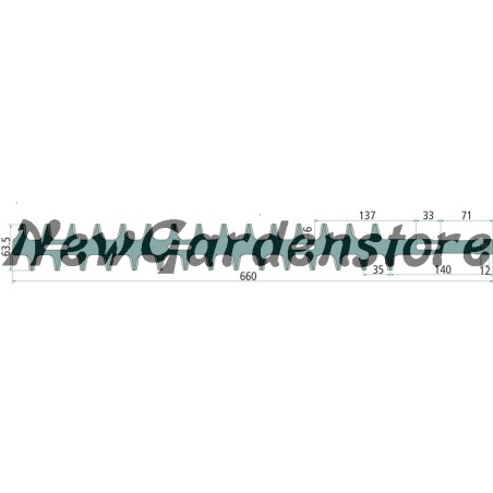 Cuchilla cortasetos bilateral interior exterior compatible SHINDAIWA 13287022 | Newgardenstore.eu