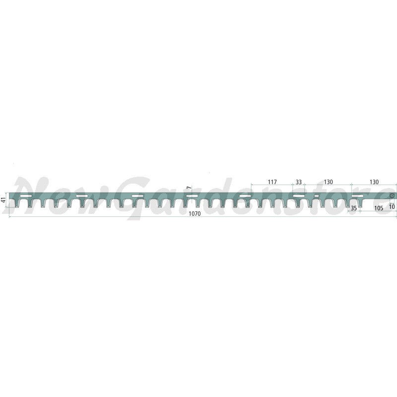 Cuchilla externa bilateral para cortasetos ECHO X411000510 compatible