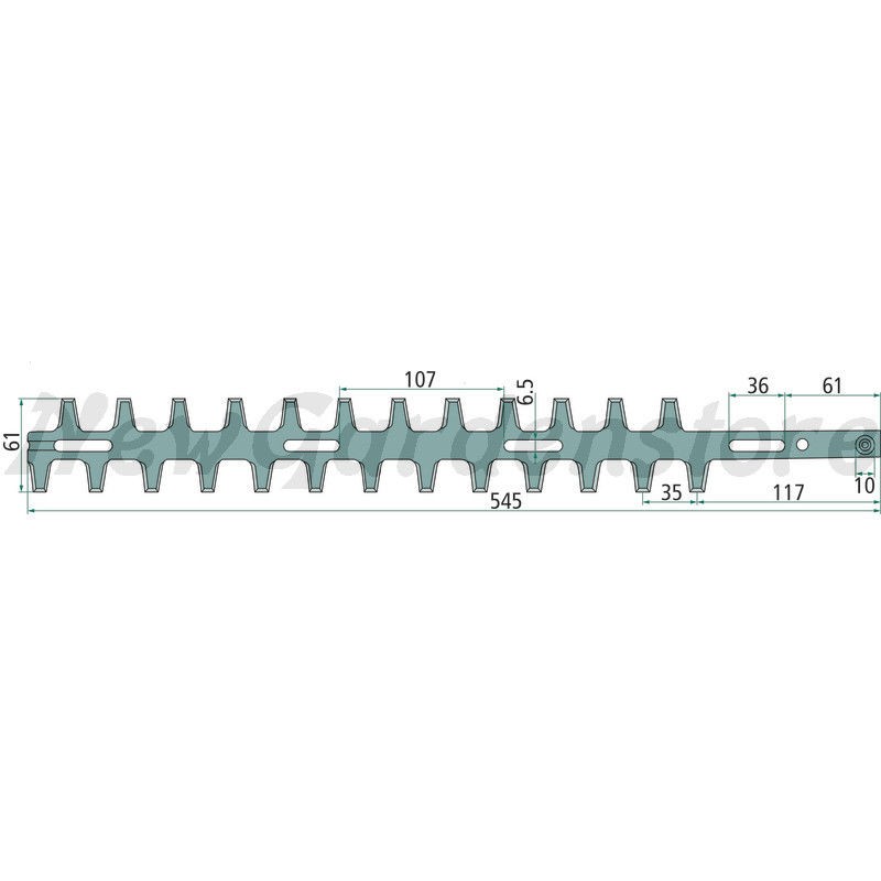 Bilateral hedge trimmer blade int/ext compatible ECHO 69701005360