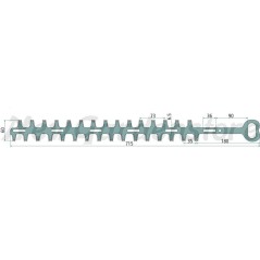 Bilateral hedge trimmer blade int/ext compatible ECHO X411000270 | Newgardenstore.eu