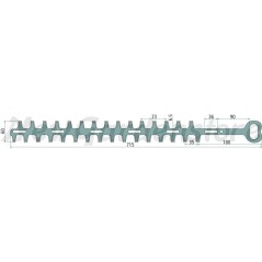 Bilateral hedge trimmer blade int/ext compatible ECHO X411000270