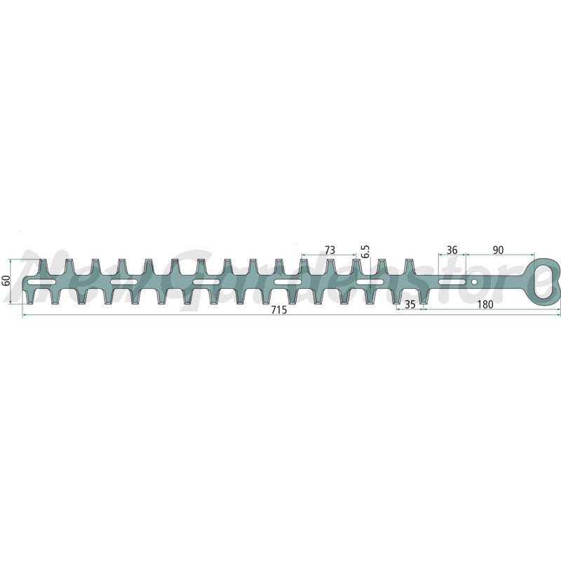 Bilateral hedge trimmer blade int/ext compatible ECHO X411000270