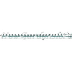 ALPINA compatible internal single-sided hedge trimmer blade 13287000 | Newgardenstore.eu