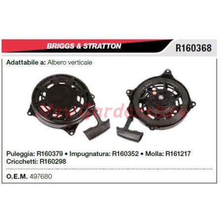 Avviamento B&S tagliaerba tosaerba rasaerba albero verticale 497680 | Newgardenstore.eu