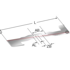 Lawn tractor mower blade adaptable GUTBROD 092.48.854