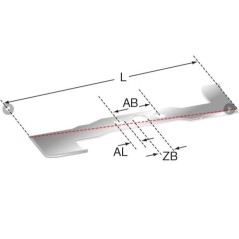 Lame de tondeuse à gazon compatible ALKO 112781 134041 B14005 | Newgardenstore.eu