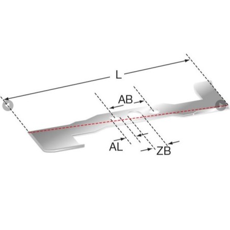 Cuchilla de cortacésped compatible ALKO 112781 134041 B14005