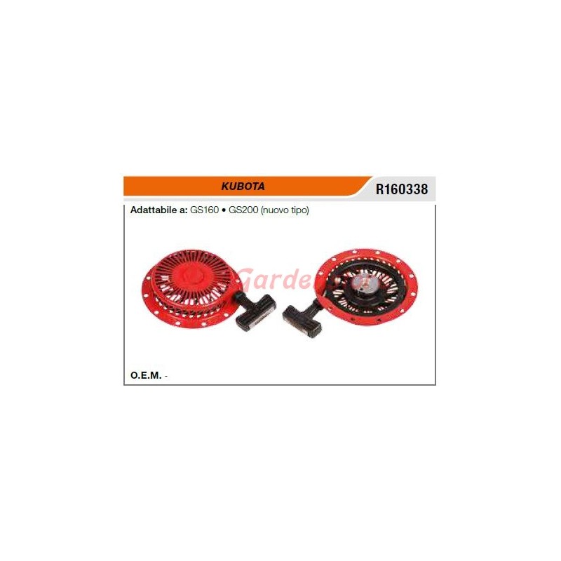 Démarreur KUBOTA moteur cultivateur GS160 200 nouveau type R160338