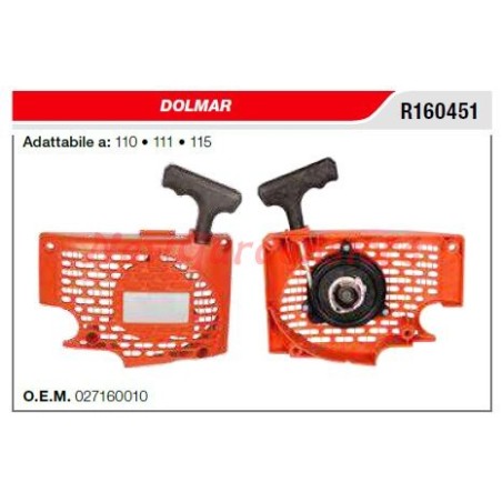 Avviamento messa in moto autoavvolgente DOLMAR motosega 110 111 115 R160451 | Newgardenstore.eu