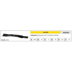 Lama WALKER trattorino tagliaerba rasaerba tosaerba piatto 42" 00.58.00.0075