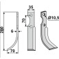 Lame de motoculteur 350-269 350-268 S.E.P. dx sx 200mm