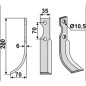 Motor cultivator rotary tiller blade 350-269 350-268 S.E.P. dx sx 200mm