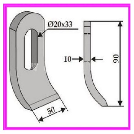 Bodenfräse Hackenblatt 350-691 DÜCKER MKL80-10 90mm