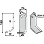 Pala motoazada compatible 350-113 FERRARI dx 163mm