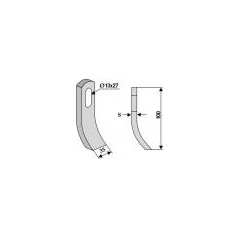 Kettenhacke Pinnenblatt COMPATIBLE 350-517 ROUSSEAU 100mm