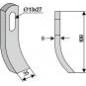 Chain hoe tiller blade COMPATIBLE 350-517 SMA 88.65 100mm