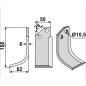 Cuchilla motoazada motocultor cultivador rotativo compatible 350-583 BERTOLINI Dx 155