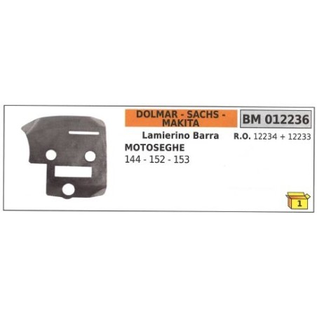 Placa lateral de barra de cadena DOLMAR para motosierras 144 152 153 012236 | Newgardenstore.eu