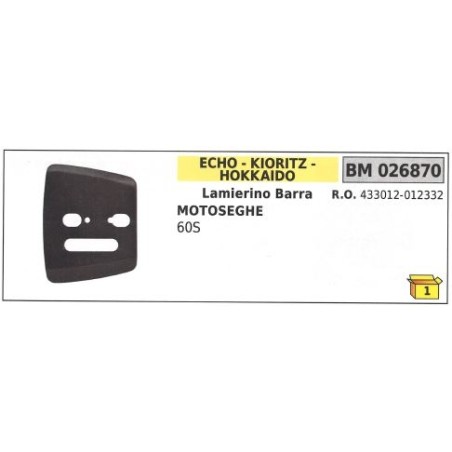 Placa lateral de la barra de cadena ECHO para motosierra 60S 026870 | Newgardenstore.eu