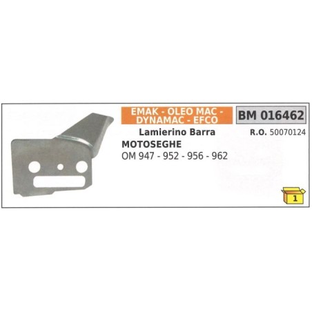 Placa lateral de barra de cadena EMAK para motosierra OM 947 952 956 962 016462 | Newgardenstore.eu