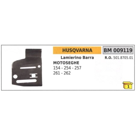 Barra de cadena HUSQVARNA para motosierra 154 254 257 261 262 009119 | Newgardenstore.eu