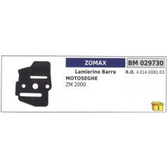 Placa lateral de la barra de cadena ZOMAX para motosierra ZM 2000 029730