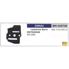 ZOMAX chain bar side plate for ZM 2000 chain saw 029730