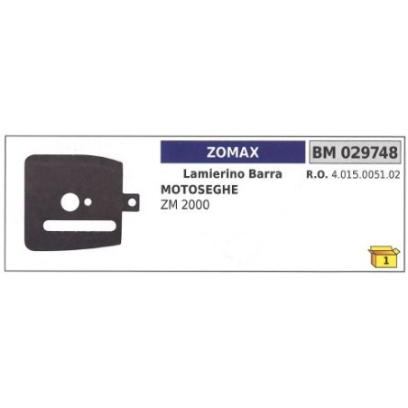ZOMAX chain bar side plate for ZM 2000 chain saw 029748 | Newgardenstore.eu