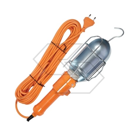 Lámpara de trabajo 220 V completa con cable de 10 m con jaula protectora A08242 | Newgardenstore.eu