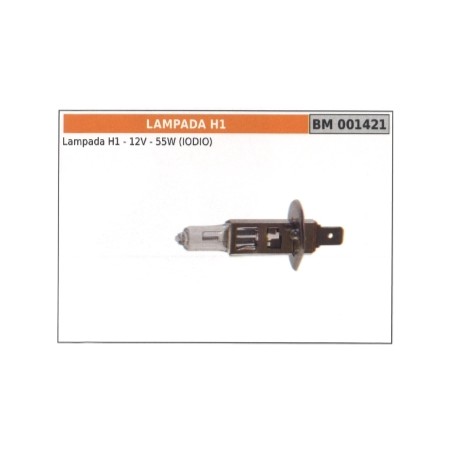 H1 lamp - 12V - 55W (IODIUM) code 001421 | Newgardenstore.eu