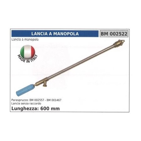 Lancia a manopola irrorazione irrigazione 600mm senza raccordo | Newgardenstore.eu