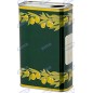 Latta olio d'oliva 1lt rettangolare verde goccia gialla foro 32 mm - 40 pezzi