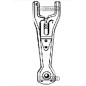 Levier de fourche pour tondeuse BARBIERI 15060 tracteur de pelouse