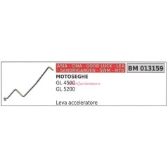 Leva acceleratore CINA motosega GL 4500 5200 013159 | Newgardenstore.eu