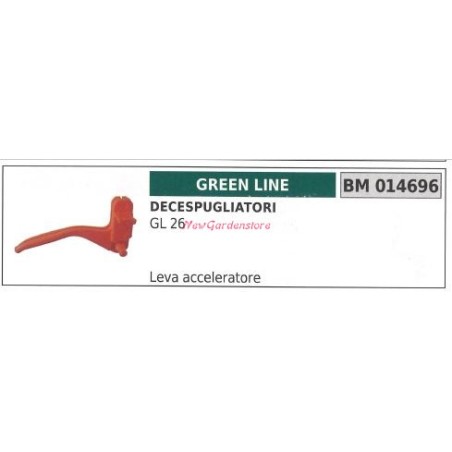 Levier d'accélérateur pour débroussailleuse GREENLINE GL 26 014696 | Newgardenstore.eu